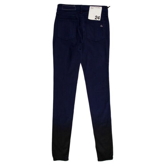 Rag & Bone Navy Blue Black Ombre Stretch Jegging Legging Jeans NWT Size 24 - Picture 3 of 8